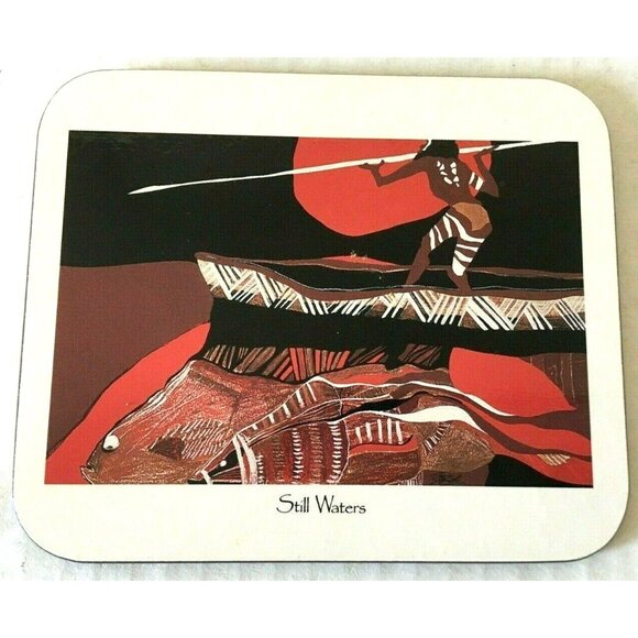 VTG Jason Designer Collection Coasters Set Of 6 Australian Indigenous Art Lined - Picture 7 of 11